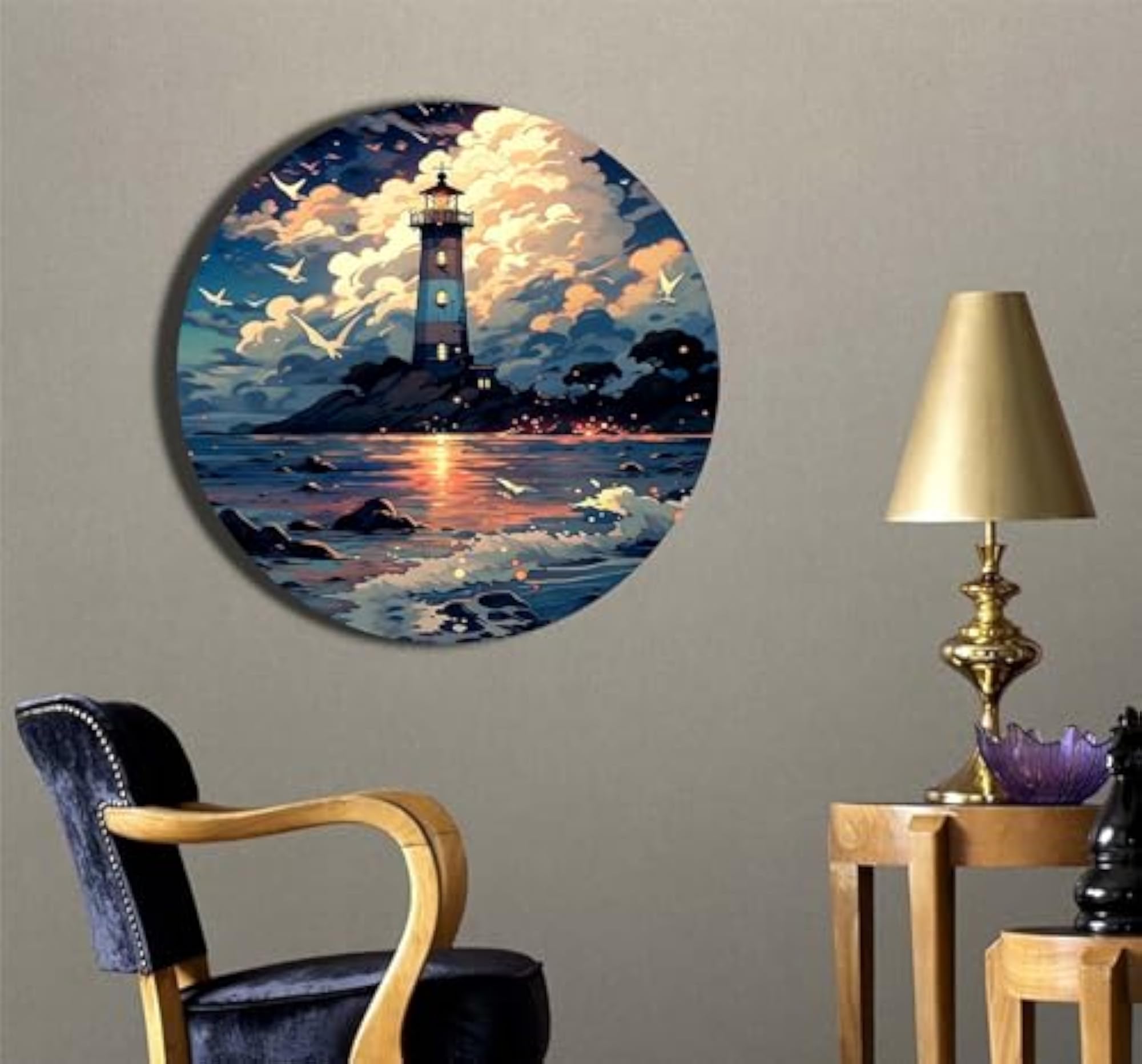 Lighthouse Majesty Decorative Ceramic Art Plate for Home